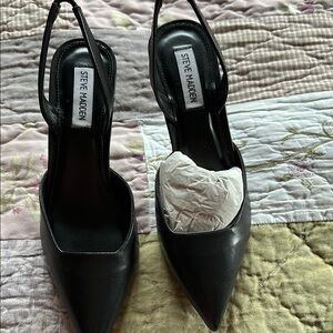 Steve Madden Black Slingback Heels